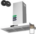 Ciarra Dynamic A+++ Dunstabzugshaube 90 cm Umluft CBCW9102 App SensorTouch...