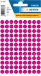 HERMA 1836 Punktaufkleber Klebepunkte pink rosa, 540 St&uuml;ck, &Oslash; 8 mm, 108 pro Bogen,