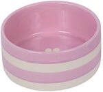 Nobby Keramik Napf Strio, rosa/Creme, &Oslash; 18,0 x 7,0 cm, 1,25 l, 1 St&uuml;ck
