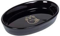 Nobby Katzen Keramik Schale oval Golden Cat, schwarz 17 x 11 x 2,5 cm, 0,12 l, 1