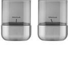 blomus Windlicht 2er Set -Calma- | Kerzenhalter aus hochwertigem Stahl und Glas 