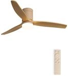 CREATE / WINDCALM M/Deckenventilator ABS mit Beleuchtung Sand Hellesholzfl&uuml;gel-Optik