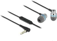 Delock In-Ear Kopfh&ouml;rer mit 4 Pin 3,5 mm Klinkenstecker, Mikrofon, schwarz