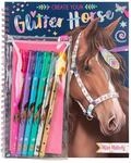 Depesche 12931 Miss Melody Create your Glitter Horses - Malbuch mit 30 Seiten zum