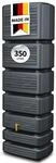 4rain Slim Wood Decor Regentonne 350 Liter Graphite Grey - Wandtank, Wassertank,