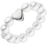 Purelei Lovely Ring &ndash; Elastischer Perlenring mit Herz &ndash; Anxiety Fidget Damenring