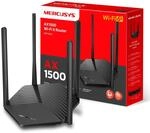 Mercusys MR1500X Wi-Fi 6 WLAN Router, Dualband AX1500, 3 Gigabit-Ports, WPA3,