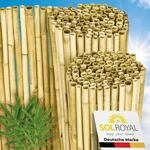 Sol Royal Hell Gl&auml;nzend Premium Bambus Sichtschutz 160 hoch &ndash; Hochwertig