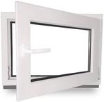 Kellerfenster - Kunststoff - Fenster - innen wei&szlig;/au&szlig;en wei&szlig; - BxH: 90 x 50 cm -