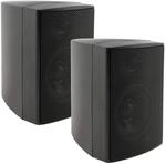 ChiliTec 2-Wege Lautsprecher Schwarz, Paar, Wand-Lautsprecher f&uuml;r HiFi Stereoanlage