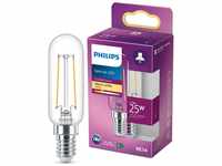 Philips LED Classic E14 Kühlschranklampe, T25L, 25W, Kolbenform, klar, warmweiß