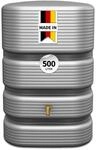 4rain Quadro Regentonne 500 Liter betongrau - Wandtank, Wassertank, Regenfass,