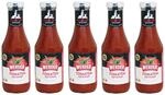 5 Flaschen Werder Tomaten Ketchup &agrave; 450 ml ohne Konservierungsstoffe, glutenfrei und