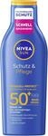 NIVEA SUN Schutz & Pflege Sonnenlotion LSF 50+, wasserfester Sonnenschutz mit Vitamin