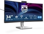 Philips 34B2U6603CH - 34 Zoll WQHD Curved Monitor, höhenverstellbar, Lautsprecher, 5 Philips 34B2U6603CH - 34 Zoll WQHD Curved Monitor, höhenverstellbar, Lautsprecher, 5