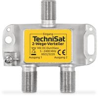 TechniSat 2-Wege-Verteiler - breitbandiger Verteiler mit DC-Durchlass