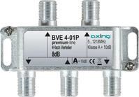 Axing BVE 4-01P 4-fach Verteiler Kabelfernsehen CATV Multimedia DVB-T2 Klasse A+,