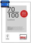 DEHA Design Bilderrahmen, 70 x 100 cm, Aluminium, Silber matt, Posterrahmen zum