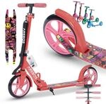 Arebos Cityroller Tretroller Rot Scooter h&ouml;henverstellbar | klappbar | inkl.