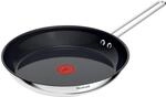 Tefal Nordica Edelstahl-Keramikpfanne 28 cm, Antihaftversiegelung, integrierter