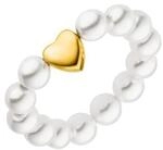 Purelei Lovely Ring &ndash; Elastischer Perlenring mit Herz &ndash; Anxiety Fidget Damenring