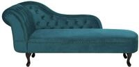 Beliani Klassische R&eacute;"ca"mi"e"re im Chesterfield Style Samtstoff linksseitig