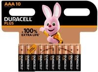 Duracell Plus AAA Micro Alkaline-Batterien, 1.5V LR03 MN2400, 10er-Pack, 163584