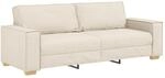 vidaXL Bequemes 3-Sitzer Sofa in Beige | Abnehmbare Kissen aus fleckenresistentem