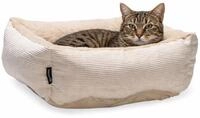 Beeztees Moza, Katzenbett, Plusch, Beige, 48X37X15 cm
