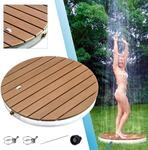 @tec Gartendusche, &Oslash; 70 cm, H&ouml;he: 7,5 cm, Bodendusche f&uuml;r Garten, Pool &...