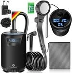 KESSER&reg; Campingdusche Solardusche mit Pumpe & wiederaufladbarem Akku 8000mAh...