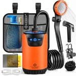 KESSER&reg; Campingdusche Solardusche mit Pumpe & wiederaufladbarem Akku 8000mAh...