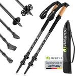 JUSKYS&reg; Wanderst&ouml;cke - 2 Alu Teleskop Nordic Walking St&ouml;cke, leicht & ausziehbar,