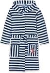 Playshoes Unisex Kinder Fleece-Bademantel Morgenmantel, Ringel, 146/152