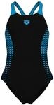 Arena Openings Unisex Kinder Badeanzug, Black/Turquoise, 128