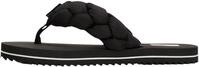 Tommy Jeans Damen Flip Flops Braided Beach Sandal mit Flecht-Detail, Schwarz (Black),