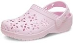 Crocs Unisex Kinder Classic Floral Cut Out Clog K Clog, Pink Milk, 34/35 EU