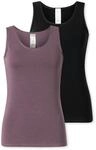 Schiesser Damen 2 Pack Tr&auml;gertop Unterhemd mit Spitze - Modern Multipacks