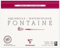 Clairefontaine 96414C Malblock, 4-seitig verleimt Aquarellpapier Feink&ouml;rnig,