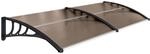 Outsunny Pultvordach Vordach f&uuml;r Haust&uuml;r 75x195x23 cm &Uuml;berdachung 5mm Polycarbonat