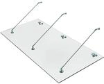 HOMCOM Vordach Glasvordach T&uuml;rvordach Verbundsicherheitsglas VSG 304 Edelstahl
