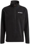 adidas Men's Terrex Multi Essentials Half Zip Fleece Jacket, Black, L