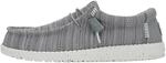 Hey Dude Wally Stretch Sox Herren - Slip-on Schuhe - Mokassin-Stil, Grey, 41