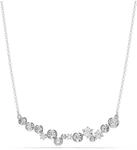 Swarovski Constella Halskette, Rhodinierte Damenhalskette mit Klaren Kristallen in