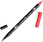 Tombow ABT-905 Fasermaler Dual Brush Pen mit zwei Spitzen, red