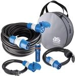 as - Schwabe Camping Set 5-teilig - 25 m CEE Camping Verl&auml;ngerungsleitung mit CEE
