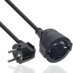 InLine Verl&auml;ngerungskabel, Stromkabel 10m, Schutzkontakt Stecker gewinkelt/Buchse,