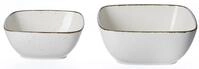 Ritzenhoff & Breker Servierschalen-Set Casa, 2-teilig, 18x18 cm und 22x22 cm, Creme