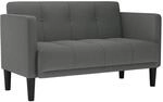 vidaXL Zweisitzer-Sofa Dunkelgrau 111 cm Stoff, Zweiersofa, Sofa, gepolstertes Sofa,