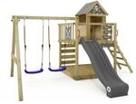 WICKEY Spielturm Kletterger&uuml;st Smart Cave mit Schaukel & Rutsche, Outdoor...